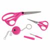 Hemline Cutting Set: Scissor & Tool Set: 4 Piece: Pink