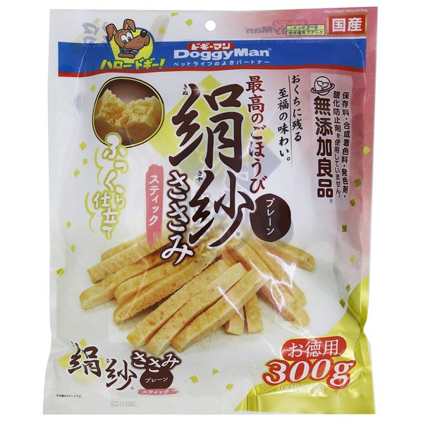 Doggyman Dog Treats Silk Cloth Sticks Plain 100 Grams (x3)