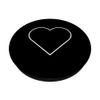 Heart white black little heart pattern PopSockets Swappable PopGrip