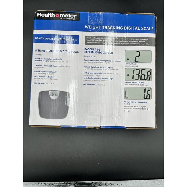 Health o meter 800KL Digital Bathroom Weight Scale with 1.5 in. LCD, 390 lb  x 0.2 lb