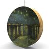 Van Gogh Starry Night on The Rhone Hardwood Oak Fan/Light Pull