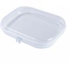 Zippered Pouch Hard, Clear Zippered Hard Pouch, Stackable Storage Bins, Portable Clear Bin Zipper (White, Medium, 6pcs)