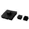 sourcingmap 22mm x 22mm Plastic Square Caps Tube Pipe Inserts End Blanking 12 Pcs