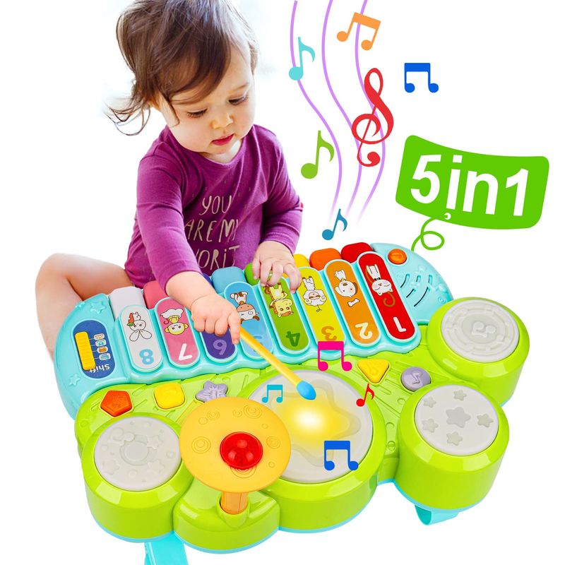 Baby Musical Toys in Piano Keyboard Xylophone Drum Set for