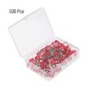 100 Pcs 2 Inch Red Diamond Crystal Head Straight Pins