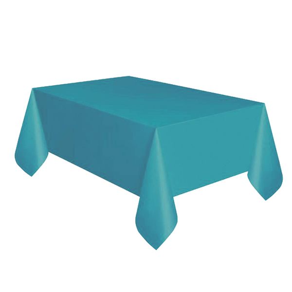 Unique Party 5079 - Teal Plastic Tablecloth, 9ft x 4.5ft
