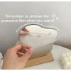 Wave Mirror with Wood Stand, Acrylic, Korean Style, Unbreakable Mirror, Room Mirror, Irregularity, Stylish, Interior, Makeup Mirror, Perfect for Instagram, Gift (Corrugated Shape)