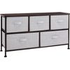 Extra Wide Fabric 5-Drawer Storage Organizer Unit for Closet, Bronze