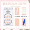 French Fake Nails, 48Pcs False Nails Medium Short, Nude Full Cover Artificial Press on Nails in 12 Different Sizes with Nail Glue, Stick on Nails Manicure Set for Women Girls Nail Decorations