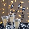 Fun Express Diamond Ring Black Silly Straws - 12 Pc