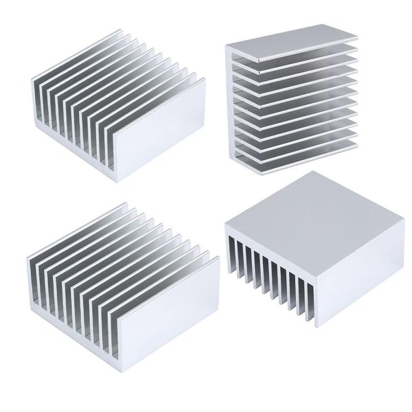 Awxlumv 4PCS Heat Sink Kit 40x40x20mm Aluminium Heatsink Cooler 40mm for Cooling VRM GPU Stepper Driver 3D Printers Stepper Motor NEMA 17, TEC1-12706 Thermoelectric Peltier Led