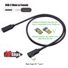 QiCheng&LYS USB-C 3.1 USB C Extension,USB a Extension Lead Pass Video Data Audio for USB Type-C Data Sync Cable (Elbow 1m)