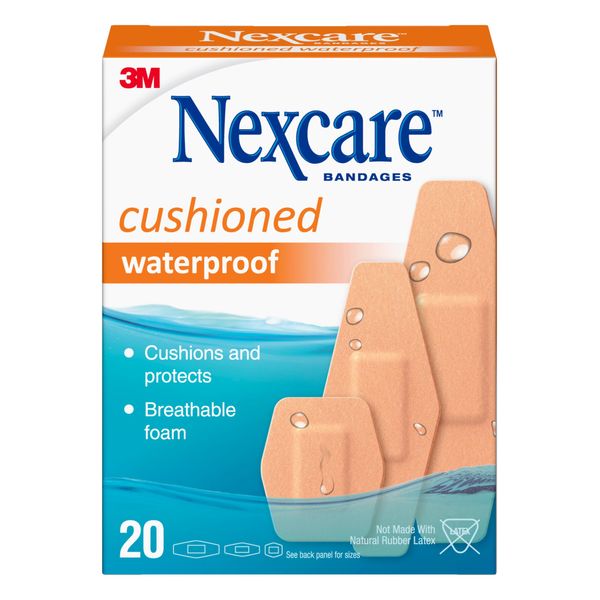 Nexcare Cushioned Waterproof: Assorted / 20-Count (Tan) / 20 Count
