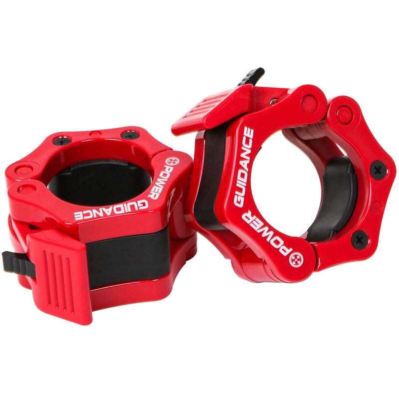 POWER GUIDANCE Weightlifting Barbell Clamp Collar - Quick Release Pair ...