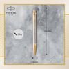 Parker IM Ballpoint Pen | Premium Warm Silver | Medium Point Blue Ink | Gift Box