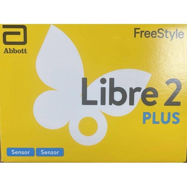 Abbott Freestyle Libre 2 Plus Sensor for diabetes monitoring CGM for UK, white + Free (Ultrahuman Skins) alcohol wipe and water proof CGM Patches to be used with LibreLink app, Libre reader ONLY