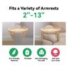 Sofa Arm Tray Table Foldable Sofa Arm Table Wood Sofa Side Table Portable Couch Armrest Tray for Remote Control Drinks Snacks Phone
