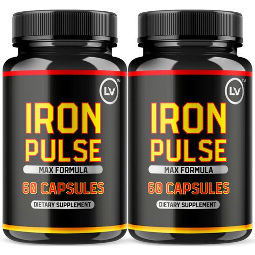 (2 Pack) IronPulse Capsules, Iron Pulse Capsules Max Formula, IronPulse Max Support Capsules, Iron Pulse Pills, IronPulse Pills, Iron Pulse Support Pills, 120 Capsules for 2 Months
