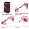 MELODYSUSIE Sanding Bands for Nail Drill Mandrel Bits, 100Pcs #180 Grit Nail Files for 3/32 Shank Inch Nail Drill Bits for Electric Nail Files Nail Drill Machine, to Polish Art Acrylic Gel Fake Nails
