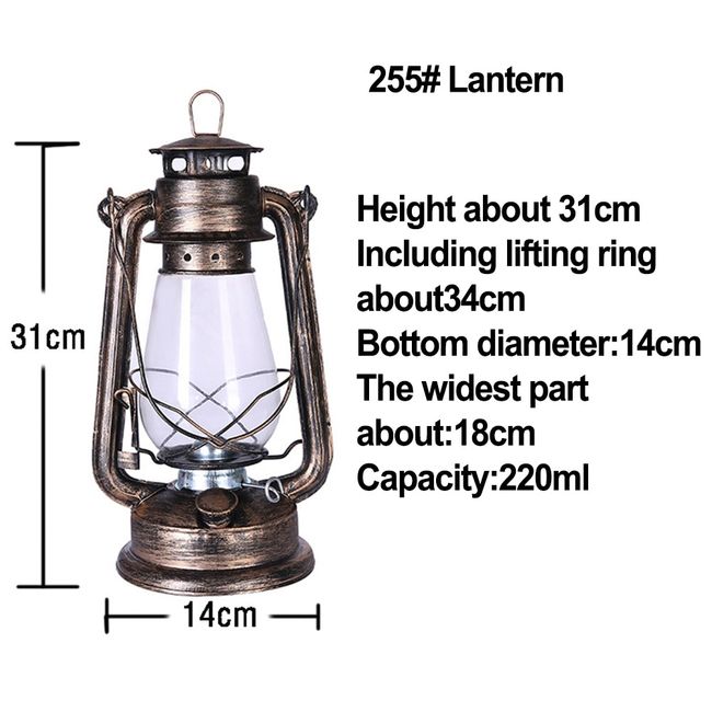 LED Outdoor Retro Portable Lamp Camping Lantern Kerosene Dynamic Flame  Light Battery Powered Tent Lights Garden Decoration Lamps