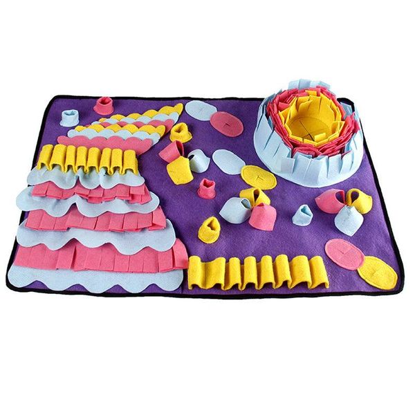 Pet Snuffle Play Mat: Engage, Train, And Delight Your Furry Friend - Purple