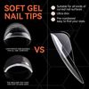 Vanfa Soft Gel Tip for Nail Extensions (Medium Round)