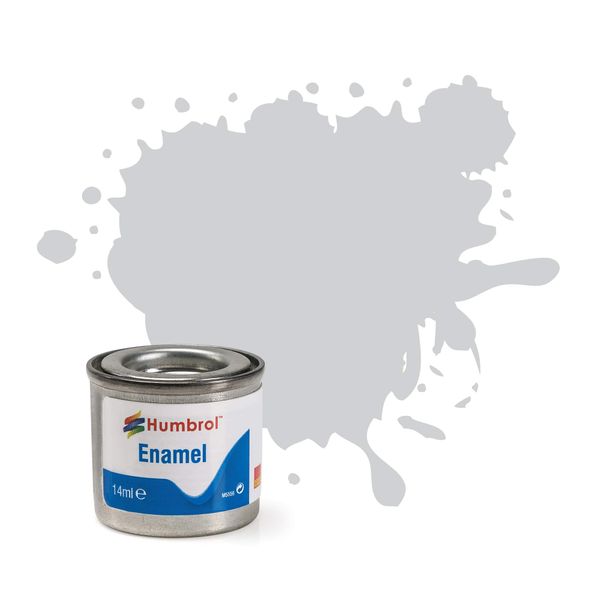 Humbrol Model Paint - AA1599 No 147 Light Grey - Matt - Tinlet No 1 (14ml), Enamel Paints for Models, Plastic, Metal, Wood, Glass, Ceramics, and More, Enamel Touch Up Paint - Hobby Paint for Craft