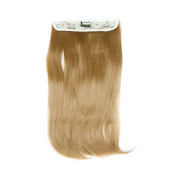 Bombshell 24" 5 Clips Straight One Piece Half Head Clip On Hair Extensions Wig (M25 ASH GOLDEN BROWN)