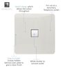Trendi Switch Artistic Modern Glossy Telephone Socket White