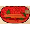 PRINTED NYLON KITCHEN RUG (nonskid back) (18" x 30"), RED CHERRIES, oval by BF