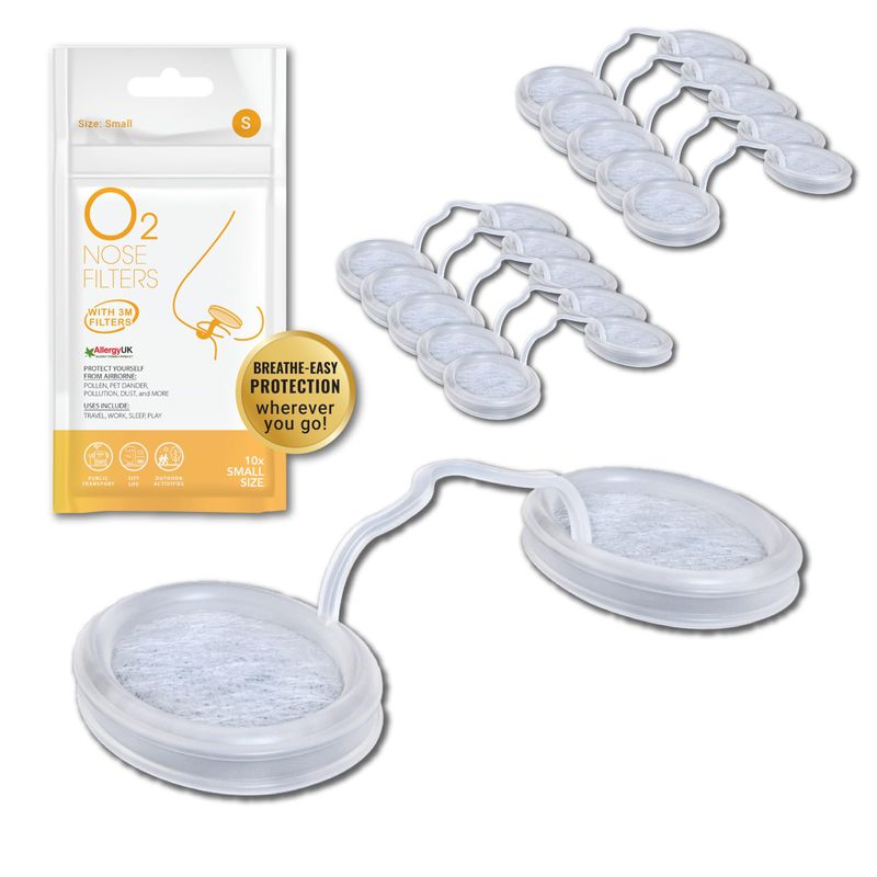 O2 Nose Filters with 3M Filtration - Nose Filters for Allergies - Nasal ...