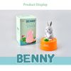 Cute Bunny Timer 60-Minute Mechanical Kitchen Timer for Easter Basket Stuffers Kid Home Decor (Cyan)