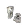 V-Tech Chrome Flat Handlebar Riser Set with Contrast Cut