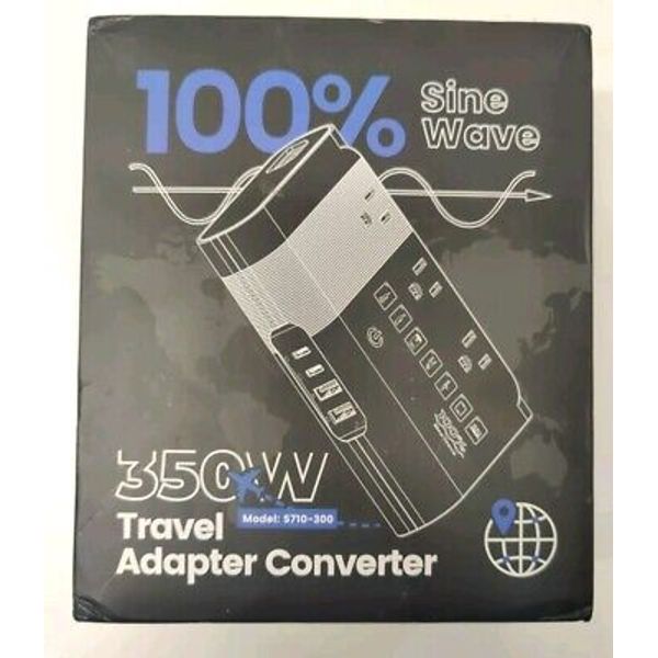 350W Travel Adapter 220V to 110V Power Voltage Converter, US UK AU EU Italy Intl