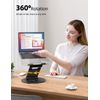 Rotating Laptop Stand Aluminum Adjustable Height Ergonomic Desk Riser Fits 10...