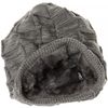 Caspar MU135 Lined Fine Knit Beanie Hat with Braided Pattern, grey-light grey