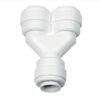 2 PACK: 2 Way Divider Splitter 1/4" OD Quick Connect Push Connector Y Fitting