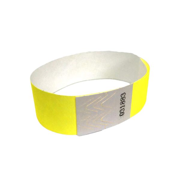 wumio 50 Pack Disposable Yellow Event Wristbands for People Management Limit Wrist Band Counting Festival Live Club Beach Sports Waterproof