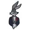 C&D Visionary Looney Tunes Bugs in Tux Patch, Grey, Black