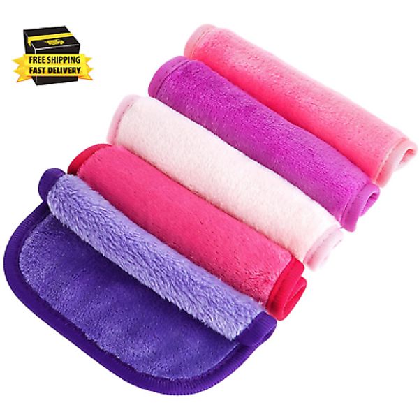 5PCS Makeup Remover Cloths, Microfiber Reusable Makeup Washcloths Make up Face C