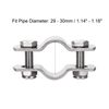 sourcing map Wall Mount Ceiling Mount Pipe Support, 304 Stainless Steel Pipe Bracket Clamp for 29-30mm Pipe