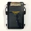 DESIGN 4 PILOTS® Compact Pilot's Kneeboard — Black Eco-Leather w/ Elastic Strap