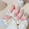 24 Nail Pieces Elegant Temperament Flash Small Floral Coming-of-Age Nails Reception Party After-Party Wedding Nail Tips