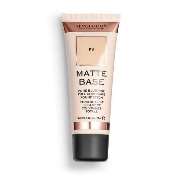 Makeup Revolution, Matte Base, Foundation, F6, 28ml