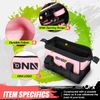 DNA Motoring 44Pcs Level Claw Hammer Long Nose Plier Bits Hand Tools Set Pink