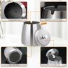 OILP Ash tray Outdoors Indoors,Large Ashtray with Lid for Cigarettes Outside Patio Indoor,Modern Tabletop Smokeless Windproof Ashtrays for Home Office Patio Balcony-Silver