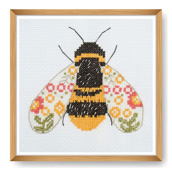 Trimits Mini Counted Cross Stitch Kits, 13 x 13cm (5 x 5in), Bee