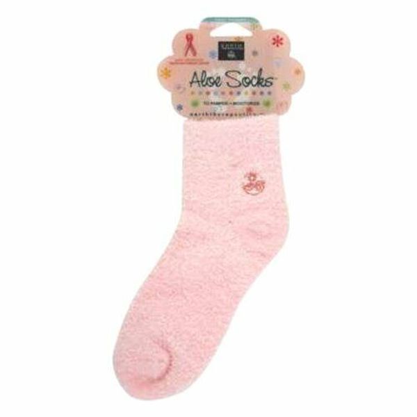 Earth Therapeutics Foot & Pumice Products Aloe Infused Sock - Pink