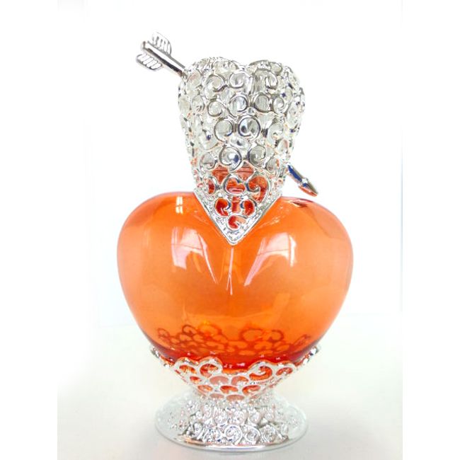 Reasonable mini lamp double heart [orange x silver]<BR>
