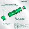 RaySoar 4 Pack Green Light Flashlight, 3 Mode Green LED Flashlight, Green Light for Night Observation